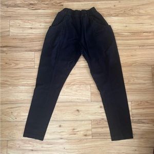 Clyde work pant in black cotton twill- 4 Tall
